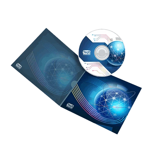 4 panel cd jackets with both side full color printing, holds two CDs