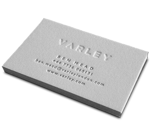 embossed business cards