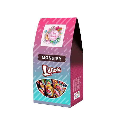 Colorful candy boxes with custom printing, extra gusset and resealable lock