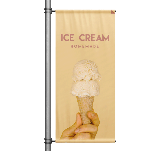Hanging banner with custom printing, best for advertising and business promotion