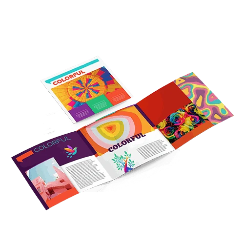 Custom sized Tri Fold Brochures with full color printing