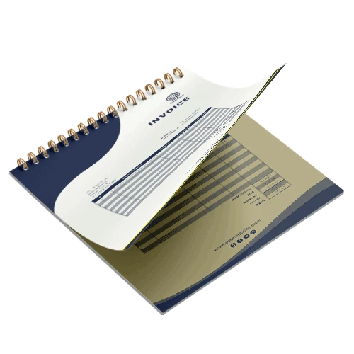 2 Part Carbonless Forms with wiro binding
