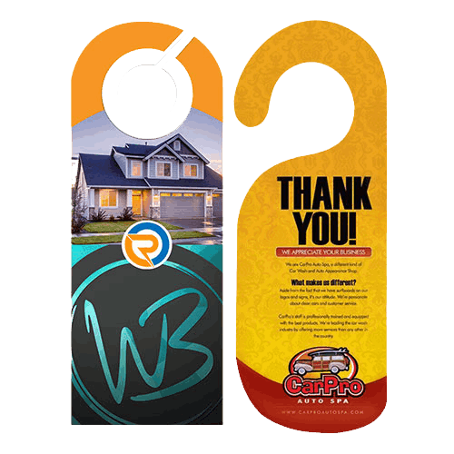 custom printed door hangers