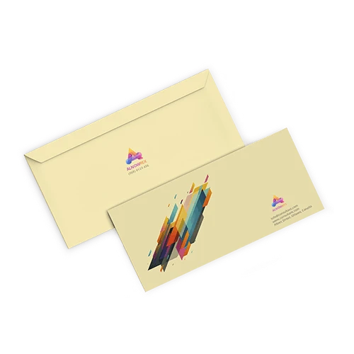 #10 size envelopes, full color printed on white paper, suitable for business mail and letters
