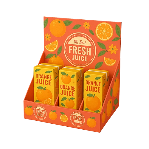 Full-color printed display box with custom dividers, perfect for store shelves and retail POS