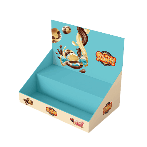 2 tier display box with full color printing