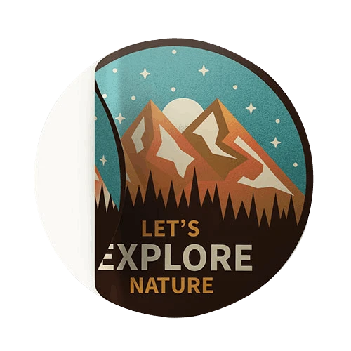 Custom printed double side sticker with full color printing and UV coating for fading protection