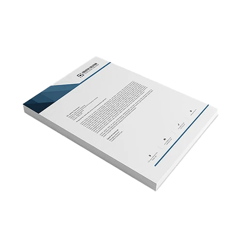 Corporate letterhead for a technology company, featuring a sleek logo and a minimalist design