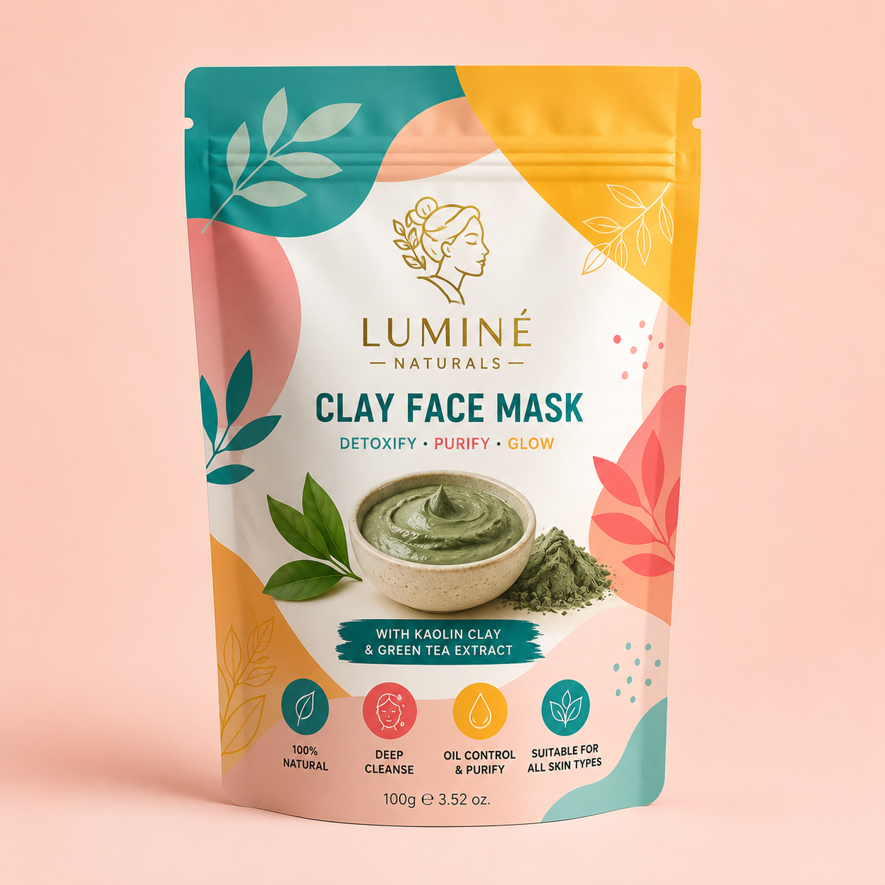 Mylar Bags with Full-color printing, resealable zipper and tear notch for easy tear off