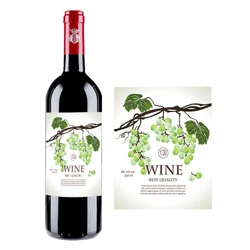 Beverage product label with colorful printing, suitable for plastic and glass beverage bottles