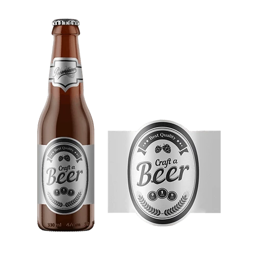 Custom printed waterproof sticker on silver metallic sticker and gloss finish
